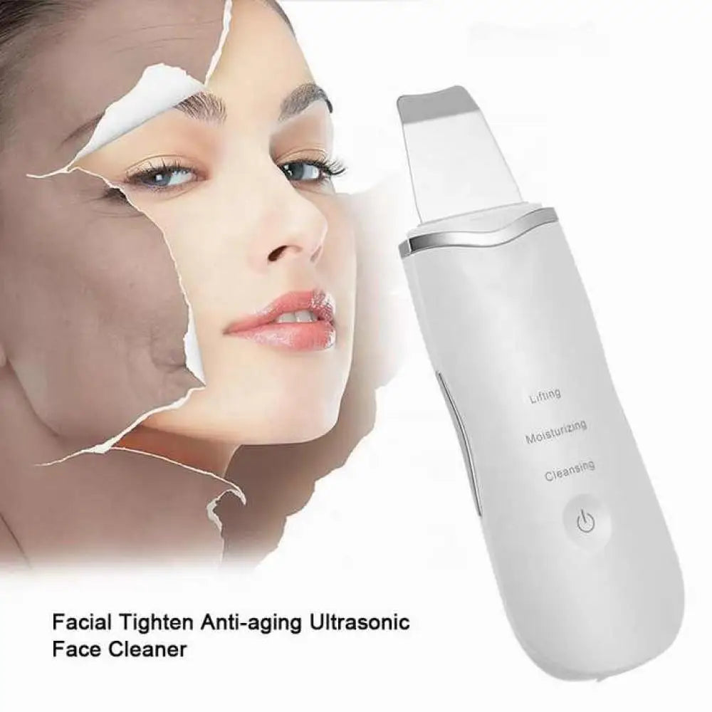 Anti Aging Ultrasonic Deep Facial Cleaner Vibrating Skin Scrubber Facial Massager Black Head Remover Personal Care Device