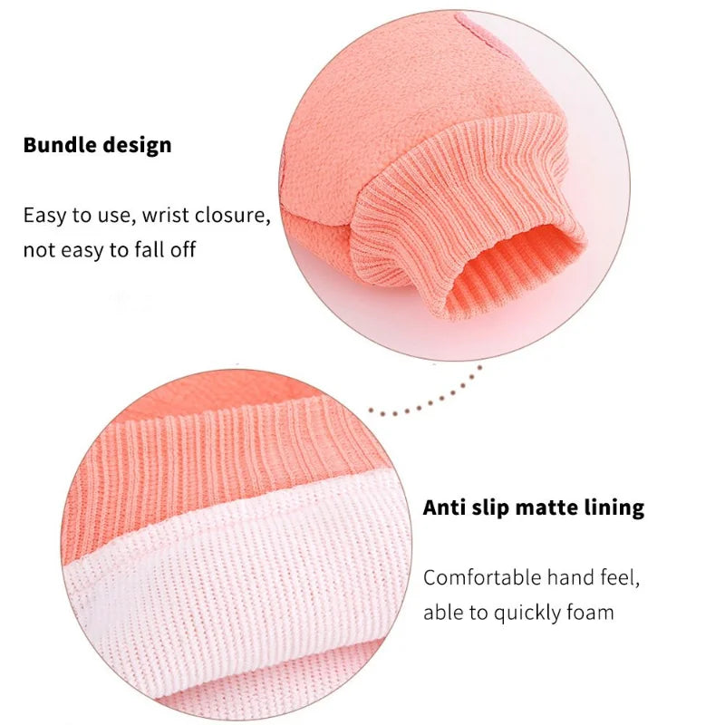 Exfoliating Shower Bath Mitt Scrubber for Removing Peeling Dead Skin Body Cleaning Scrub Gloves Foaming Body Massage