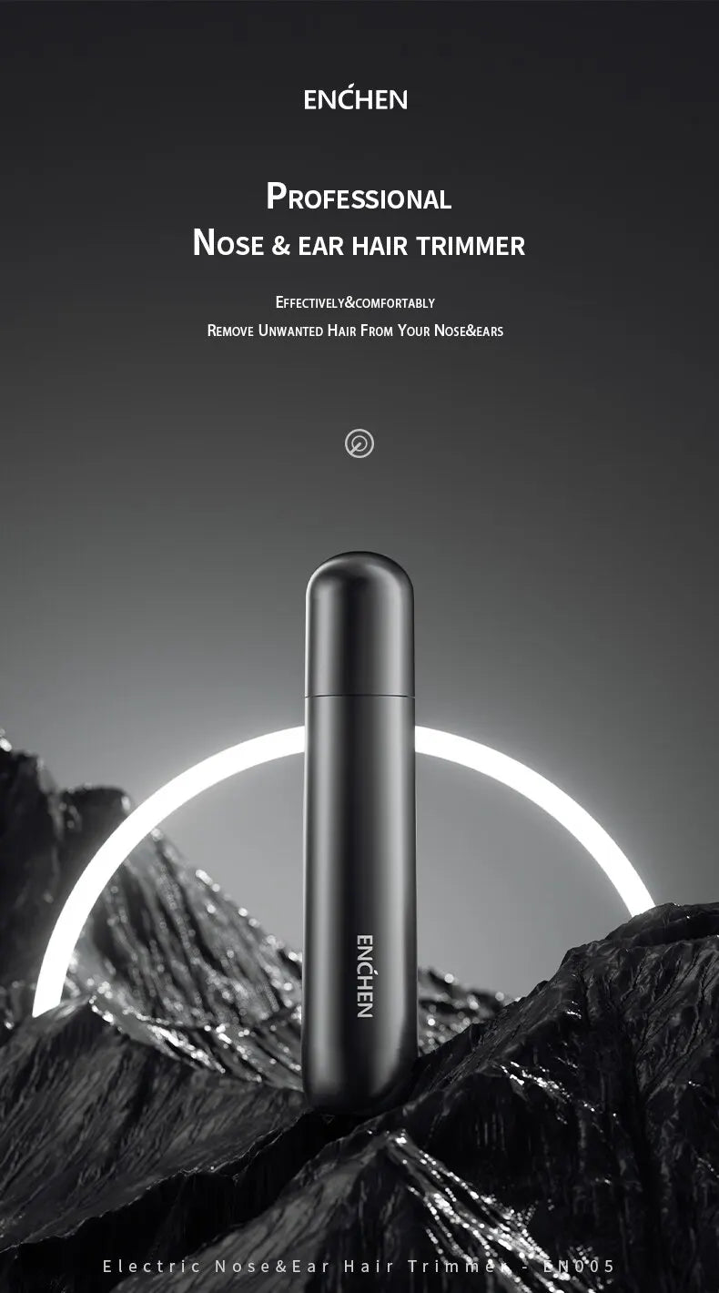 Portable Painless Ear and Nose Hair Trimmer for Men and Women Battery-Operated Personal Care Device
