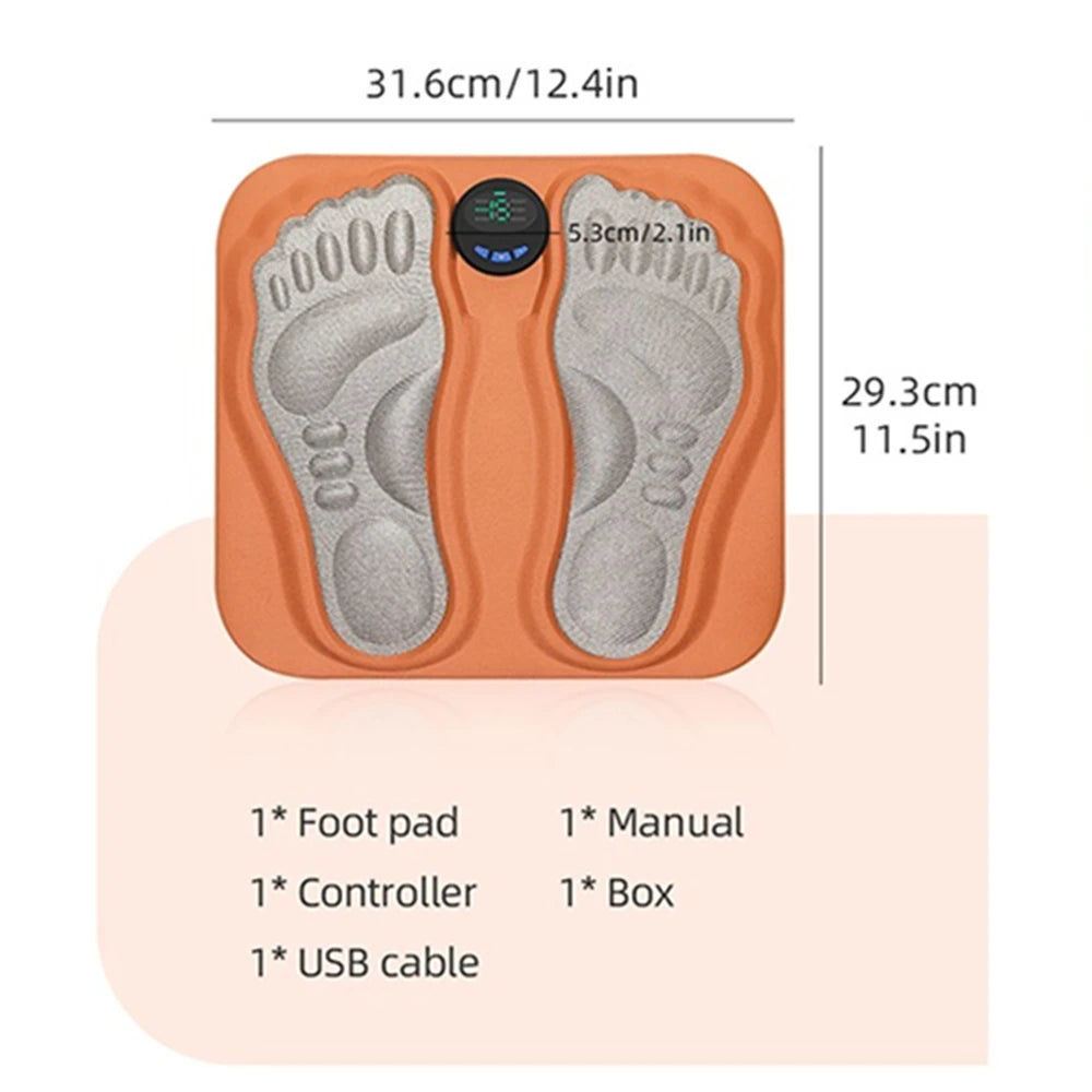 Electric Smart Vibrations 3D Foot Pad Massager Improve Blood Circulation Relax Muscles Slim Legs Rechargeable Foot Care Device