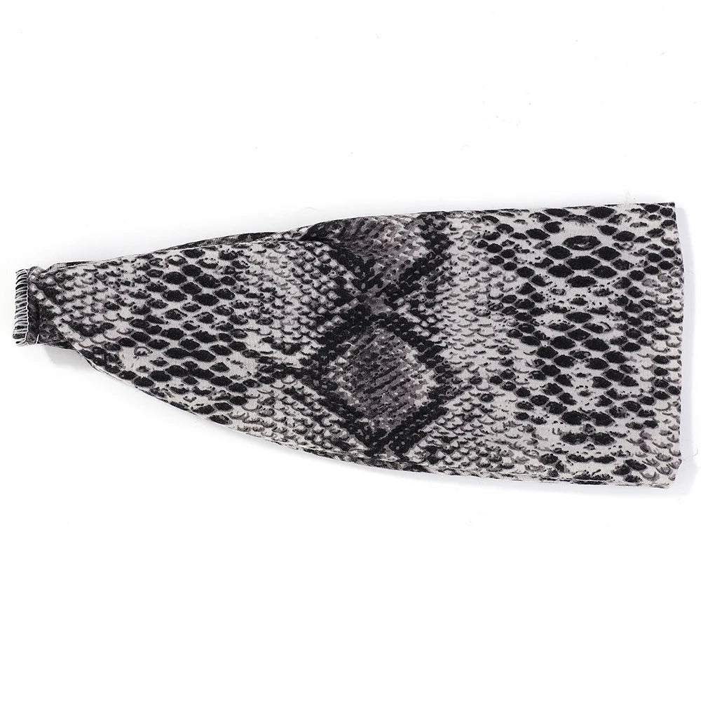 Sports Fashion Fitness Headbands Hairbands Snake Leopard Pattern Women's Postpartum Leisure Home Headwear Scrunchies