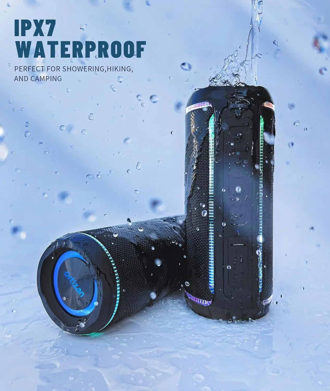Powerful 40W Portable Bluetooth Speaker with Bass Boost IPX7 Waterproof Wireless Speaker with 6600mAh Battery USB/TF/AUX
