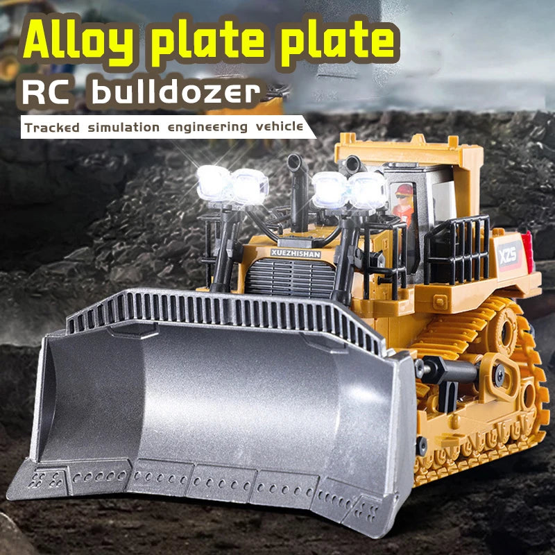 Remote Control Excavator Bulldozer Dump Truck RC Models 2.4G Car Toys Professional Quality Alloy Plastic Simulation Construction Vehicles