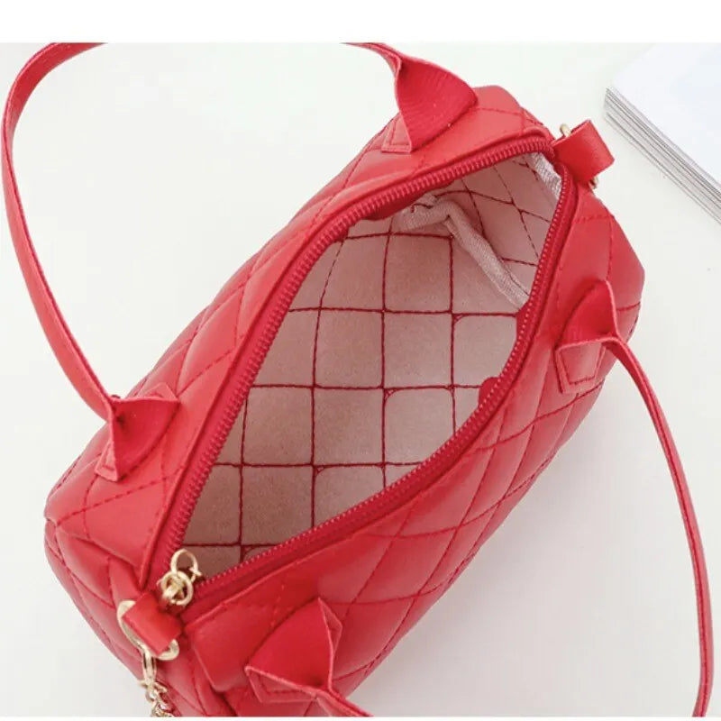 Fashion Quilted Square Crossbody Bags for Women Shoulder Purse with Convertible Chain Strap Classic Satchel Handbag
