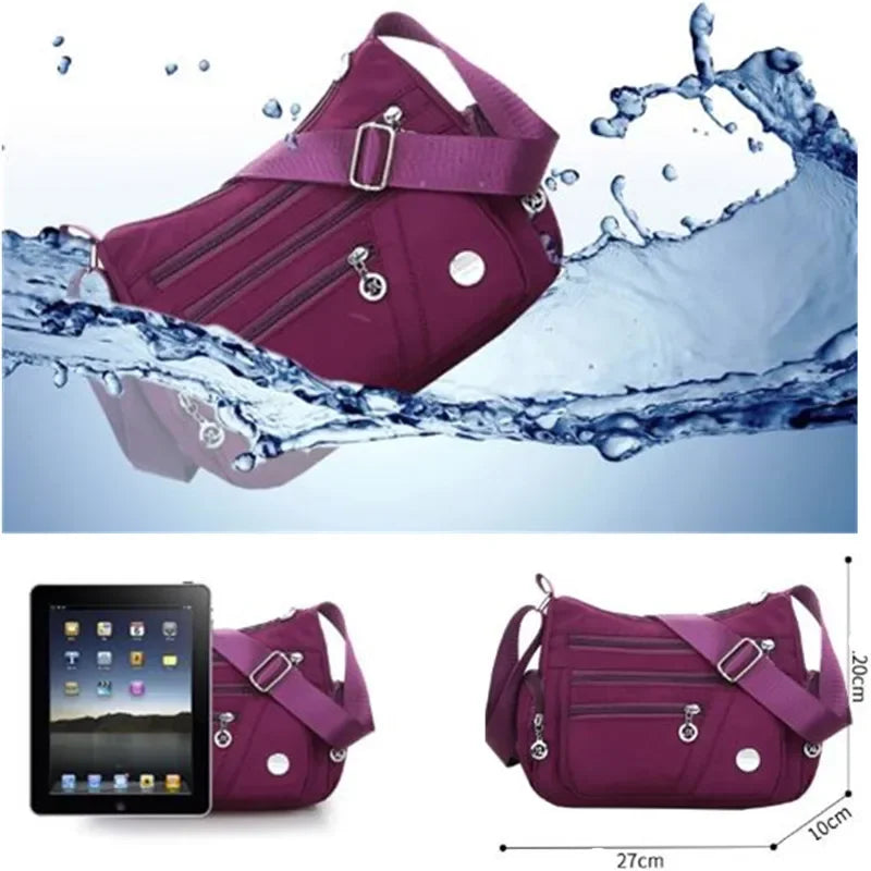 Waterproof Nylon Travel Shoulder Messenger Handbag for Women Fashion High Quality Crossbody Bag