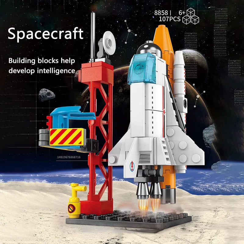 Spacecraft Ship Shuttle Rocket Building Blocks Model Toys Children's Puzzle Assembly Small Particle Bricks