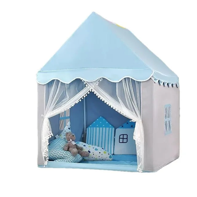 Large Folding Children's Toy Tent Teepee Play House Boys Girls Pink Princess Castle Child Room Decor 1.35m