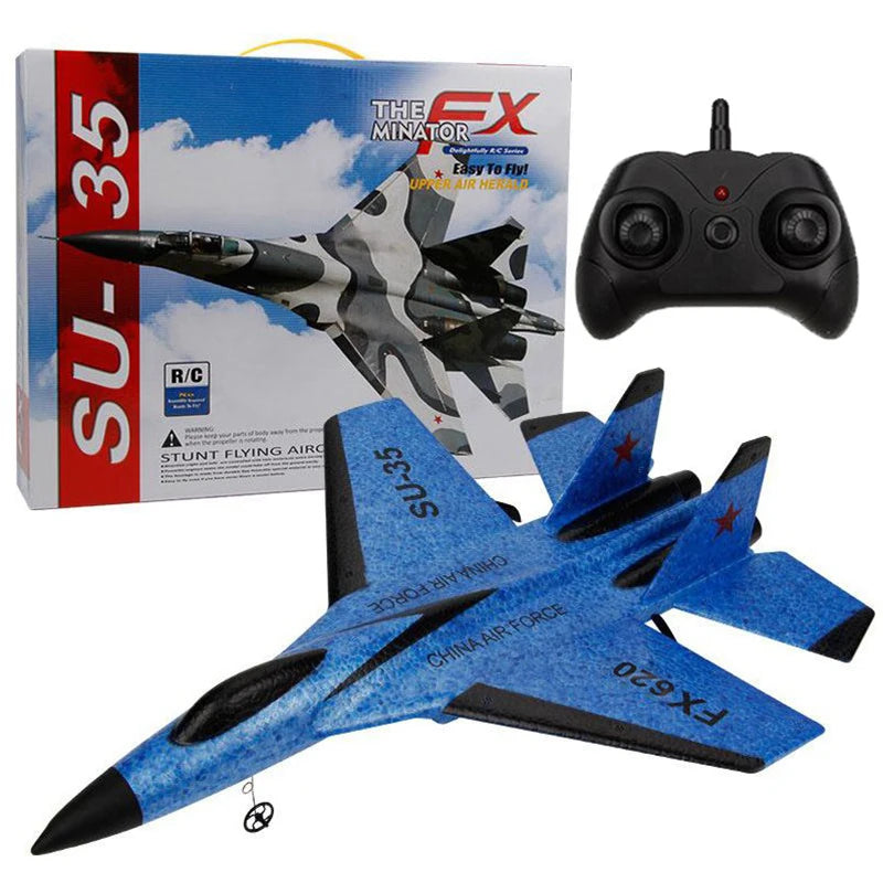 RC Foam Airplane SU-35 SU-57 Fighter Plane 2.4G Radio Remote Control Aircraft Glider Foam Great for Beginners