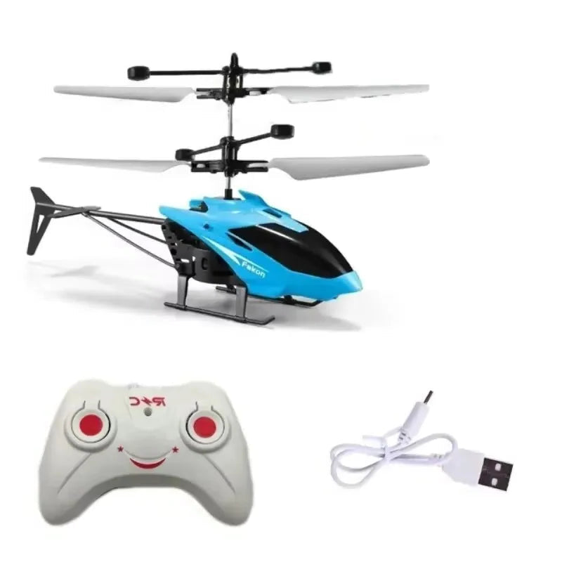 Mini RC Remote Control Helicopter Drone Safe Fall-Resistant RC Rechargeable Drone Children Adults Toys