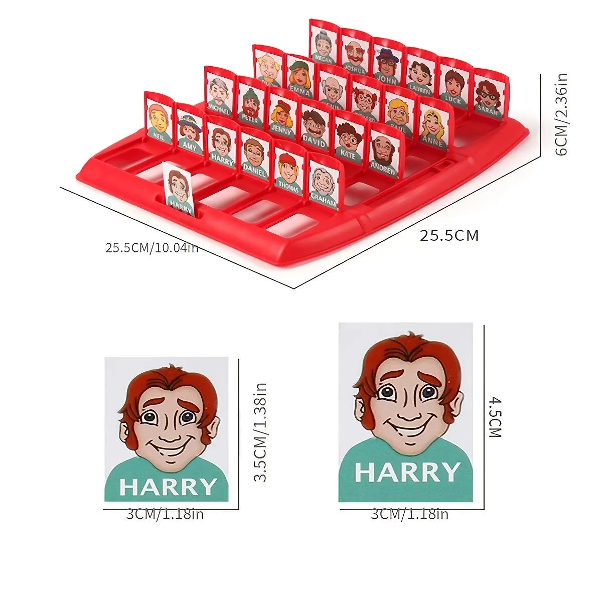 Portable Guess Who I Am Puzzle Game Two Person Interactive Tray Puzzle Board Game Suitable for Children and Adults