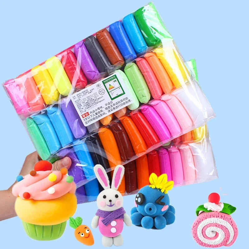 Super Light 36 Color Modelling Clay Air Dry Polymer with 3 Tools Soft Creative Educational Slime DIY Toys for Kids Gifts
