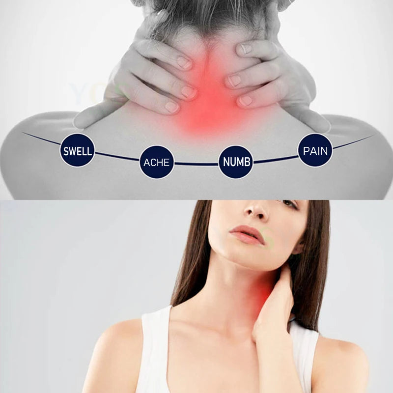 Adjustable Electric Heating Cervical Neck Massager Portable and Convenient for Neck Pain, Aches, and Swelling Relief