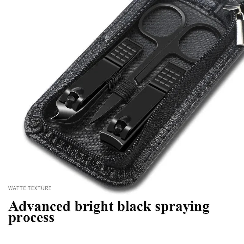 Portable Multifunctional Manicure Pedicure Tool Kits Stainless Steel Nail Clipper Pick Eyebrow Scissors File Set Personal Care Set