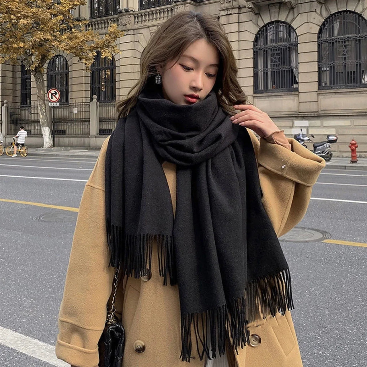 Cashmere Wool Long Scarf Tassel Shawl Wrap Pashmina Bufanda Warm Scarves