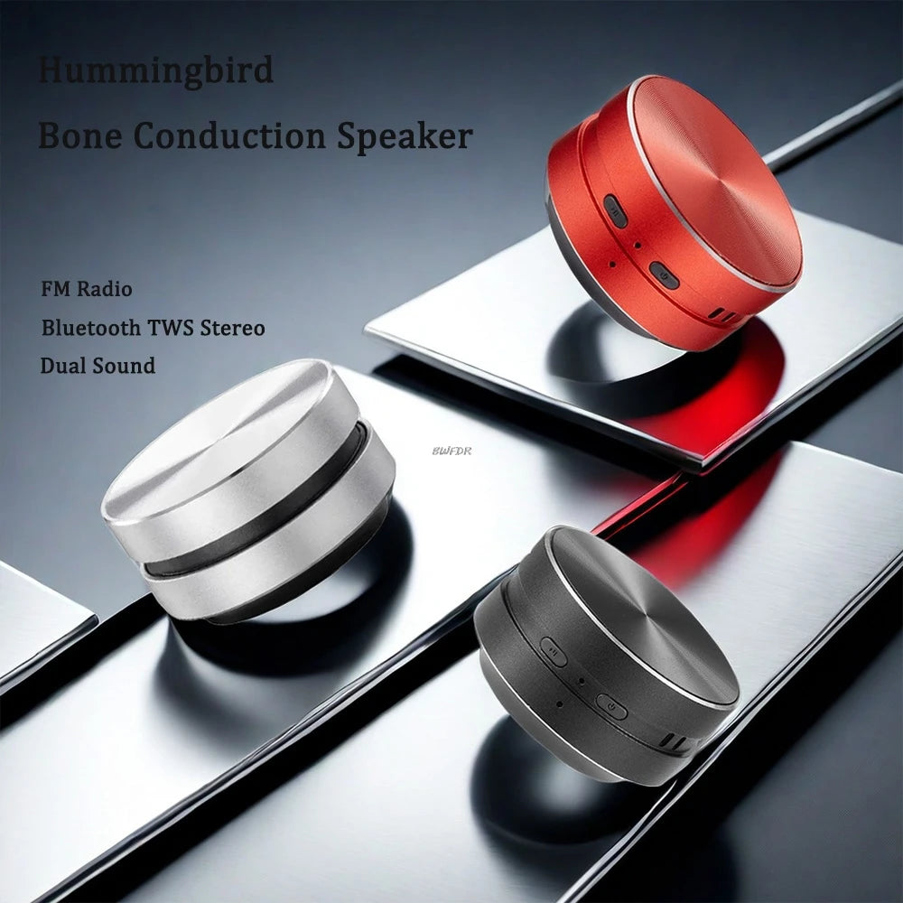 Wireless Bluetooth Bone Conduction Speaker Compatible TWS Stereo Sound Speaker with FM Radio Function