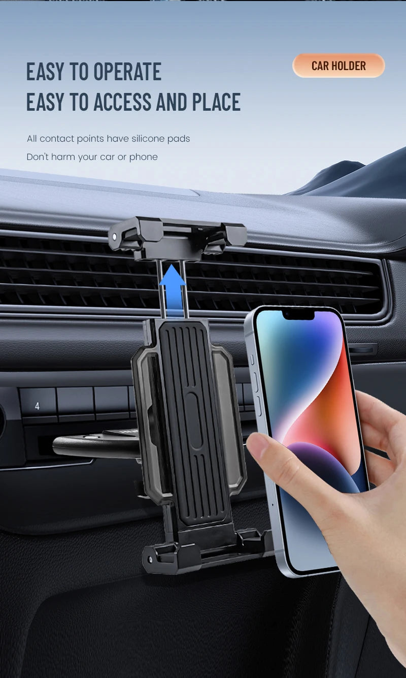 Convenient Universal 4-13 Inch Tablet Phone Car Stand Holder for Apple iPad Pro Mini iPhone Samsung and other Brands Car CD Slot Bracket