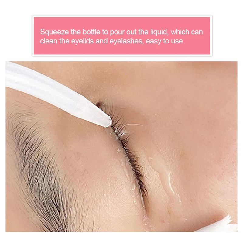 Curved Spout Eyelash Cleaning Washing Bottle Cleaner Waterproof Eyebrow Bottle Eyelash Extension Makeup Tool 250/500ml
