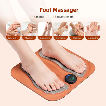 Electric Smart Vibrations 3D Foot Pad Massager Improve Blood Circulation Relax Muscles Slim Legs Rechargeable Foot Care Device
