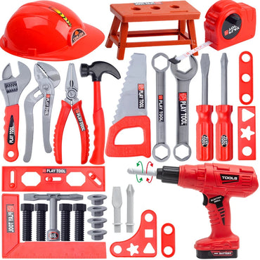 Children Toy Tools Kits Engineer Simulated Repair Tool Set Electric Drill Screwdriver Play House for Kids