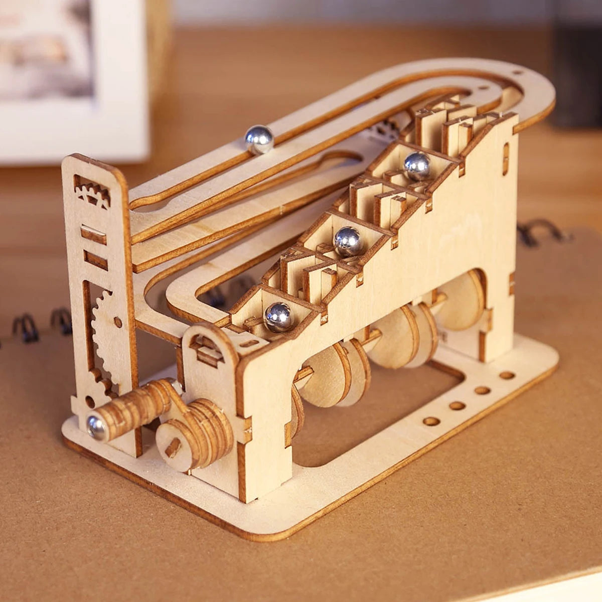 Adventure Spiral Marble Run 3D Wooden Puzzles for Adults and Teens DIY Model Building Kits with Mechanical Puzzles