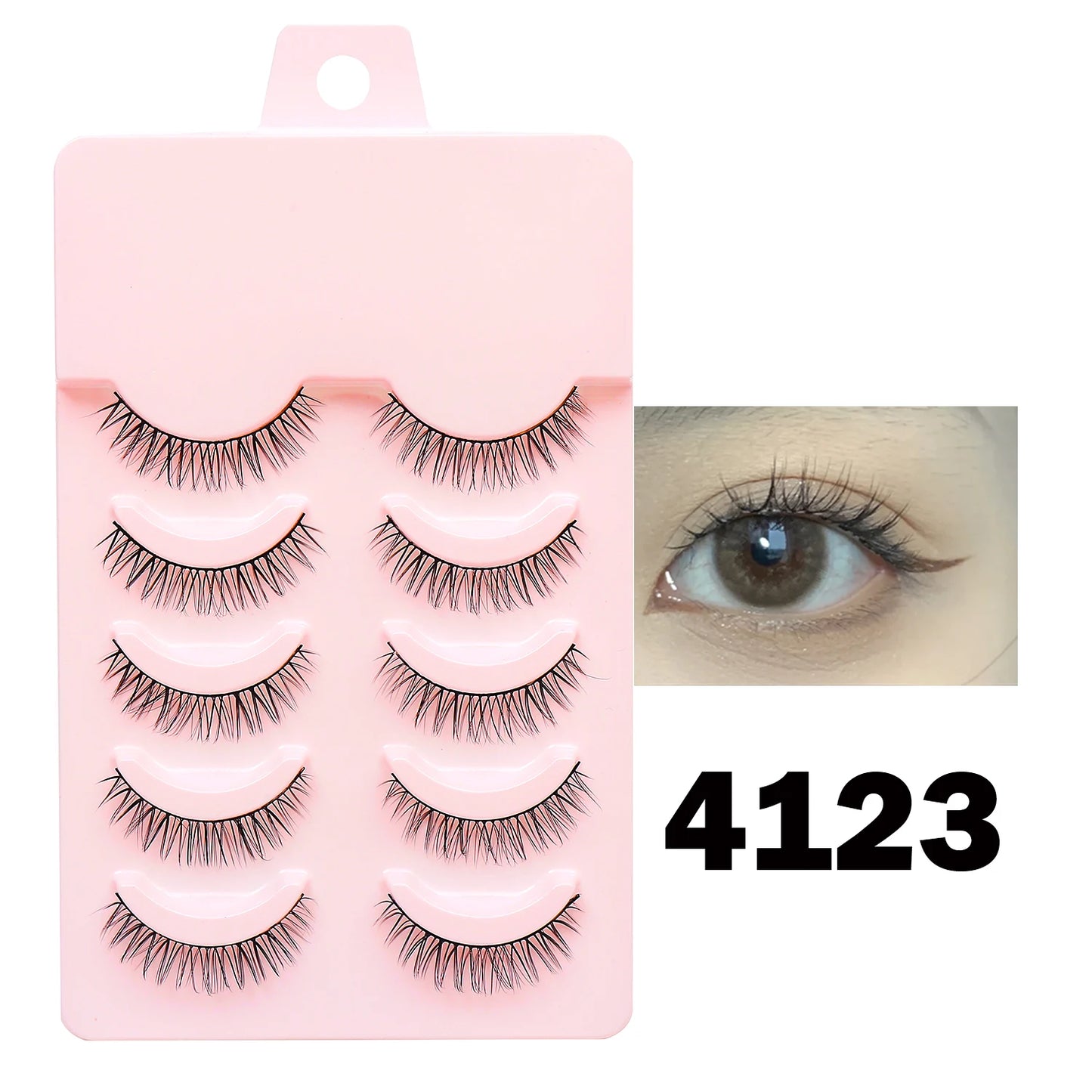 Wispy Manga Style Eyelashes Soft Natural Thick False Daily Eye Lashes Dating Makeup Eye Accessories 5 Pairs - 10pcs