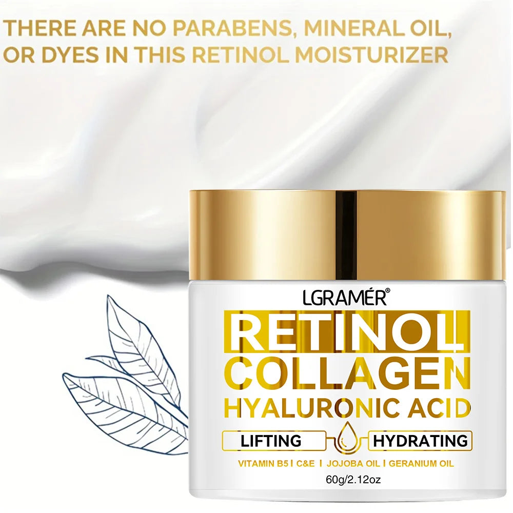 Luxury Retinol Anti-Aging Face Cream – Collagen & Hyaluronic Acid Moisturizer for Wrinkle Reduction & Youthful Radiance
