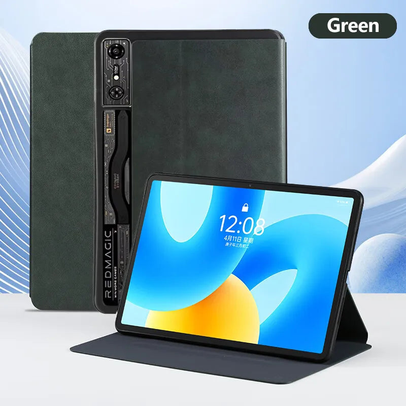 Stylish Leather Stand Case for ZTE nubia RedMagic Gaming Tablet Pro and RedMagic Nova 10.9" Flip Protective Cover