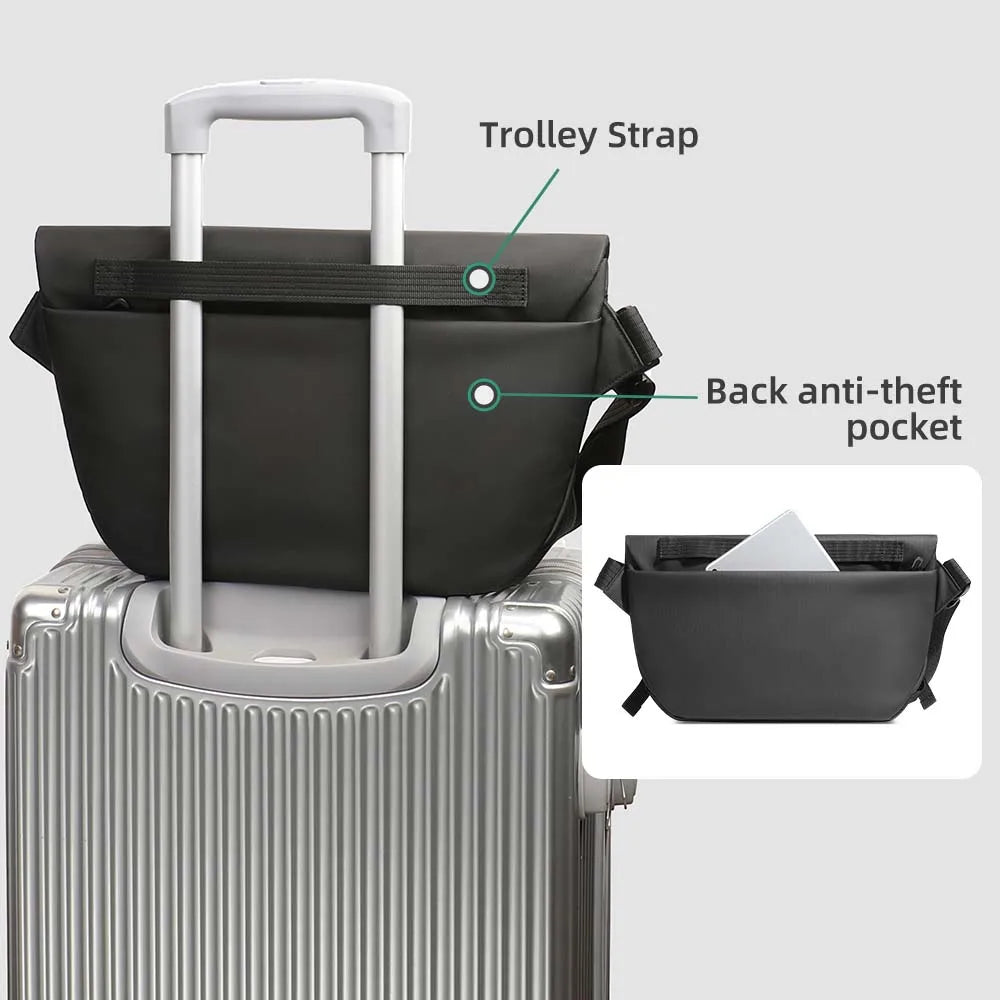 Stylish Waterproof Shoulder Messenger Handbag Unisex Crossbody Polyester Side Bags