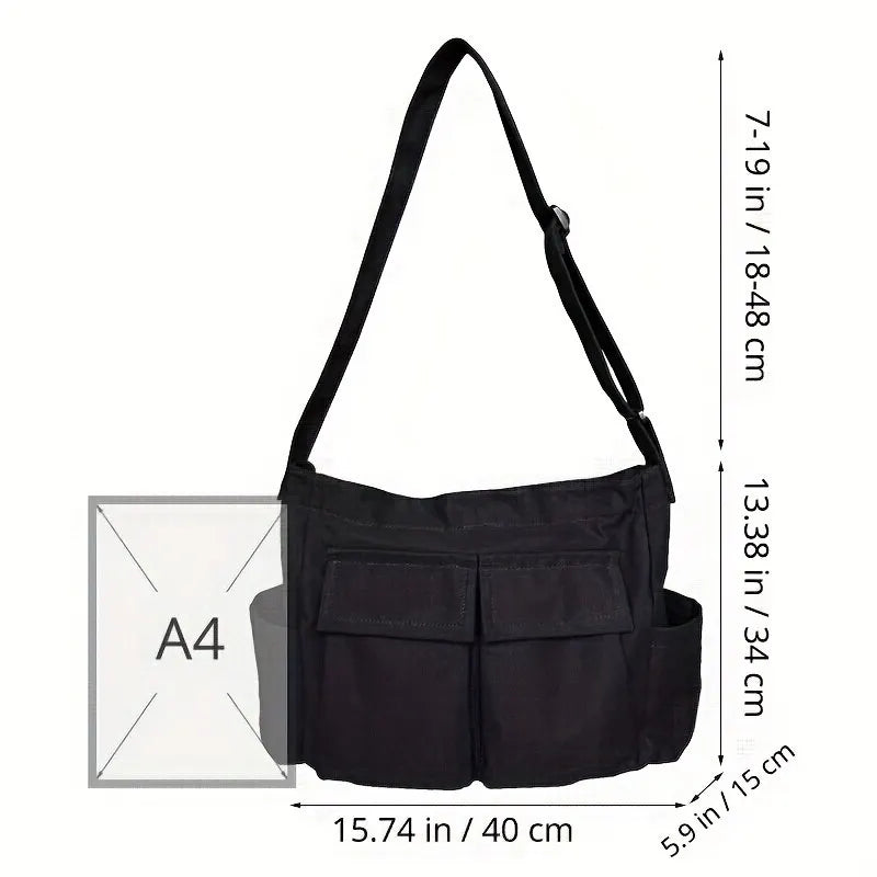 Modern Large Capacity Canvas Women's Satchel Shoulder Handbag Casual Messenger Crossbody Bags