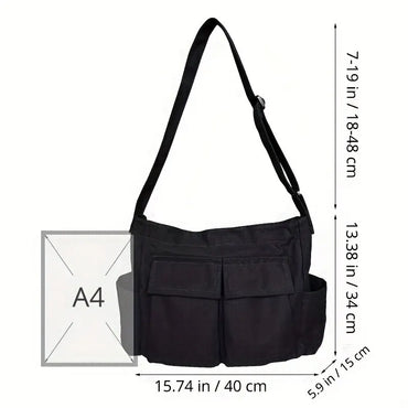 Modern Large Capacity Canvas Women's Satchel Shoulder Handbag Casual Messenger Crossbody Bags