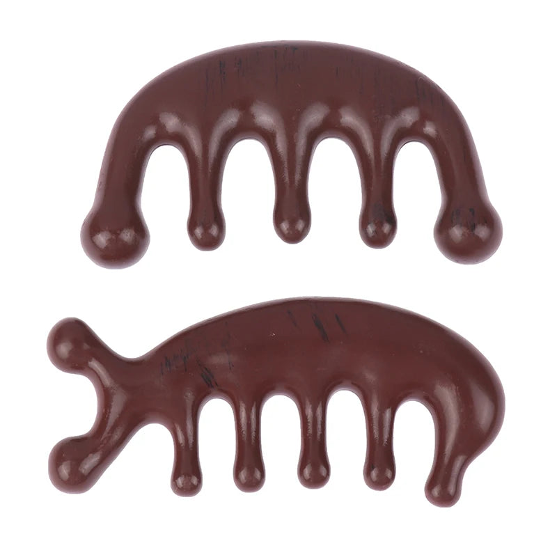 Exquisite Resin Massage Comb for Eyes Face Shoulders Neck Scraping Head Meridian Scalp Treatment Wide Tooth Comb