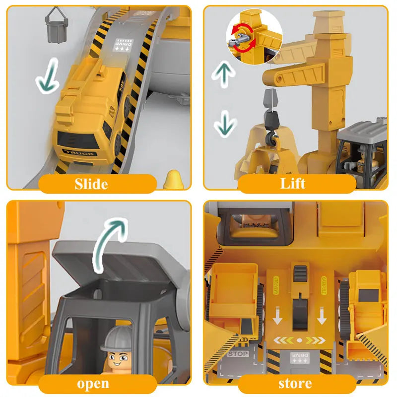 Kids Engineering Building Vehicle Toy Set with Electric Drill Tools Children's Educational Assemble Sets