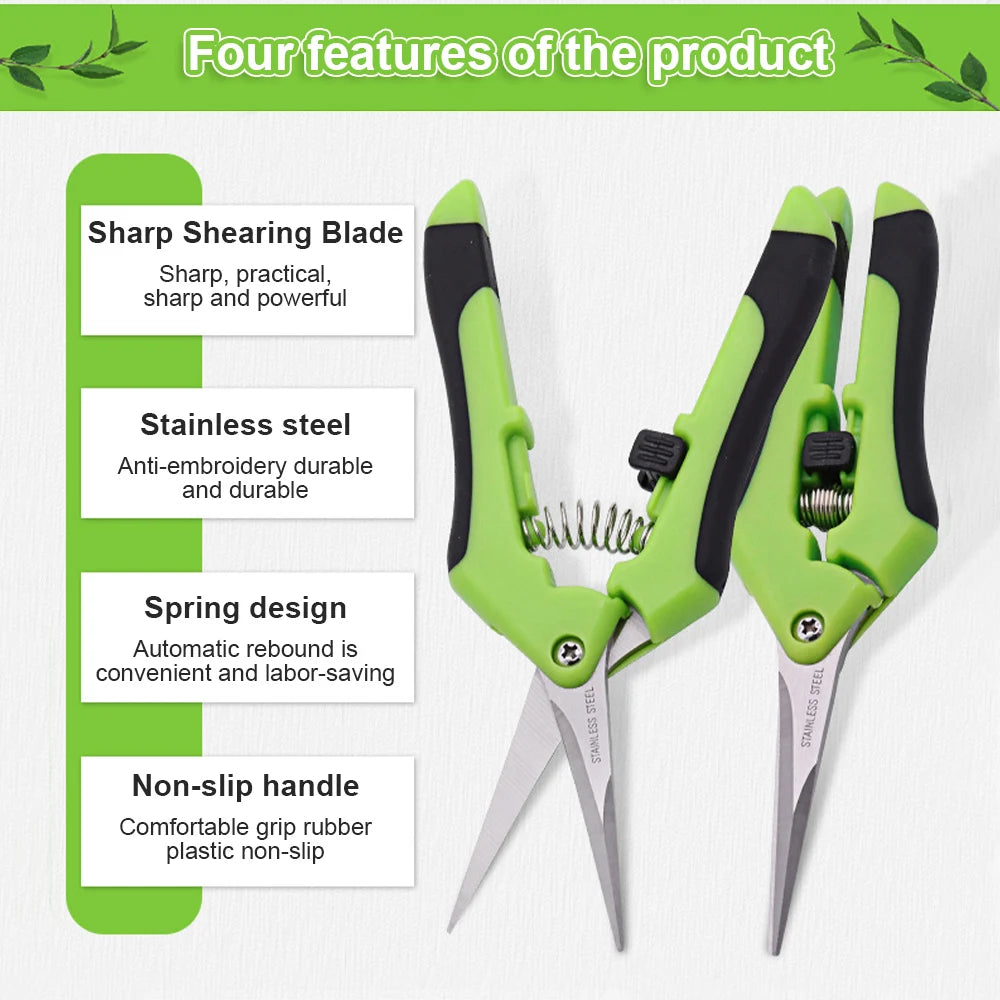 Pruning Gardening Scissors Shears Tools Bonsai Branch Cutting Fruit Picking Weeds Potted Flowers