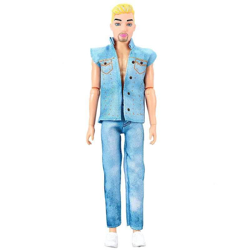 Dress Up Male Female Fashion Dolls Play Time Doll with Clothes Girls BJD Toys Great Gifts 30cm