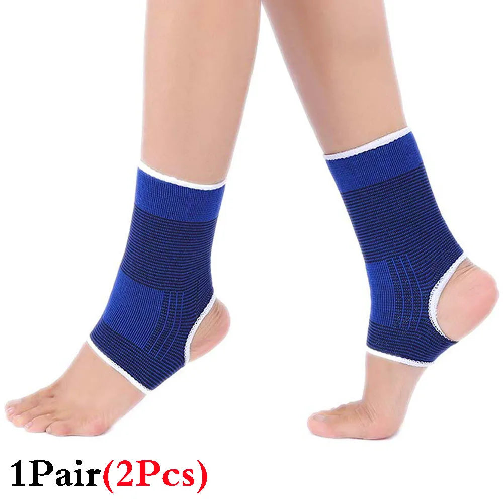 Super Soft Elastic Ankle Sleeve Open Heel Support Protection for Gym Running Foot Bandage Ankle Brace Guard Sport Fitness 1 Pair
