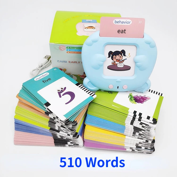 Interactive Talking Flash Cards Early Educational Toys for Boys Girls Preschool Learning Reading Machine