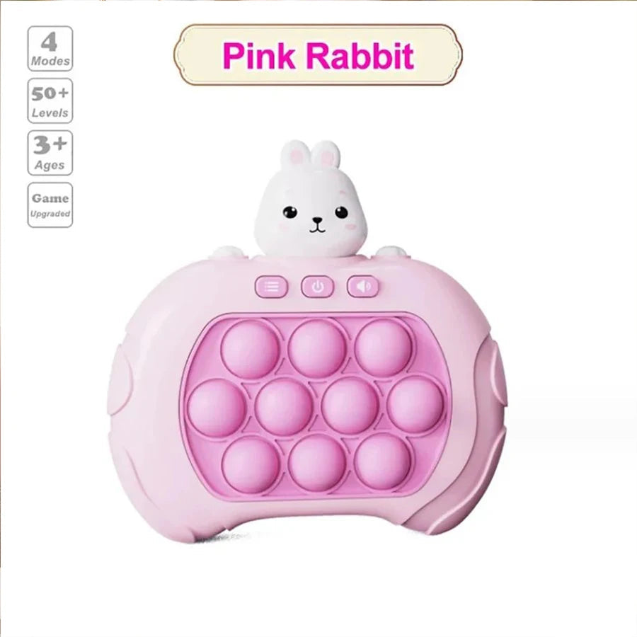 Quick Push Bubble Fidget Game Handle Toys for Boys Girls Anti-Stress Toys with LED Game Machine Electronic Relieve Stress Toys