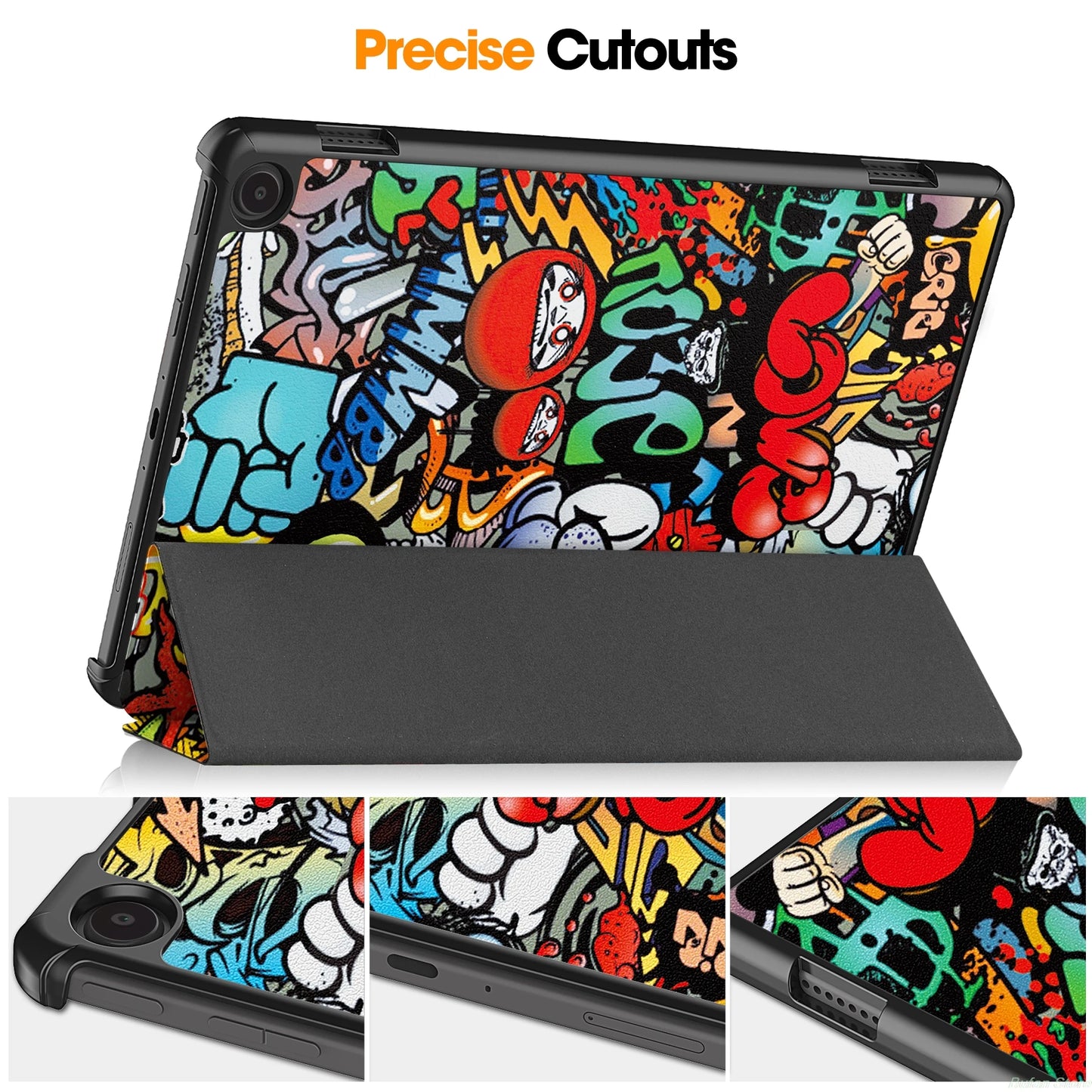 Stylish Tablet Folding Stand Case for Amazon Fire Max 11 HD10 HD8 Protective Shell Cover