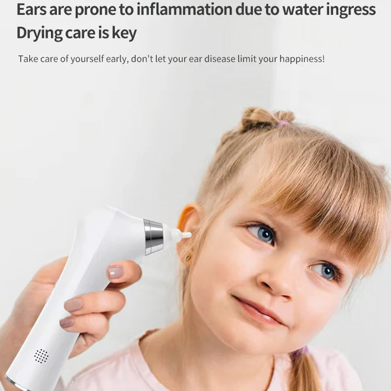 Intelligent Constant Temperature Ear Dryer 3 Speed Blower Levels for Ear Canal Drying and Care with 3 Types of Ear Tips