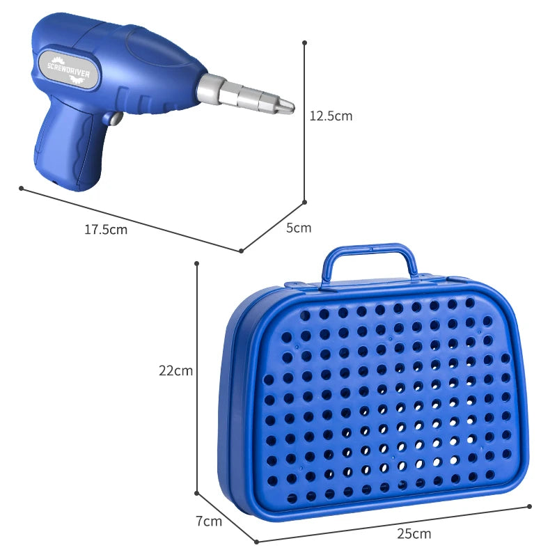Children DIY Tool 3D Puzzle Toys Set Electric Drill Screw Nuts Pretend Play Tool Kits 2D/3D Educational Toy 230pcs/228pcs