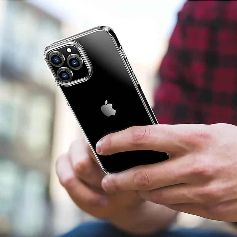 Full Body Clear Phone Case Cover for Apple iPhone 16 15 14 13 12 11 Pro Max Mini Plus 360° Protection Hybrid Hard Cover Silicone Soft Slim Shell