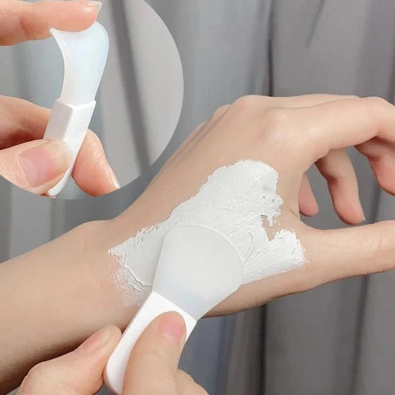 Silicone Facial Mask Brushes 3pcs Set for Face & Eye Cream Mud Mask Applicator Scraper Face Cleanse Brushes Travel Portable Skin Care Tools