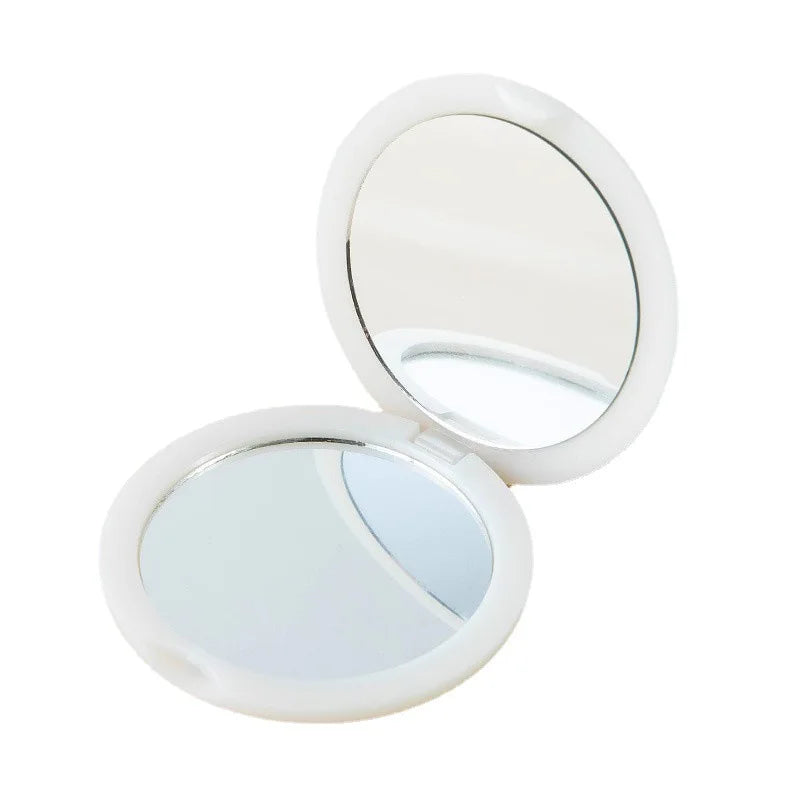 Double Sided Handheld Travel Makeup Mirror Mini Portable Pocket Folding Round Beauty Cosmetic Mirror