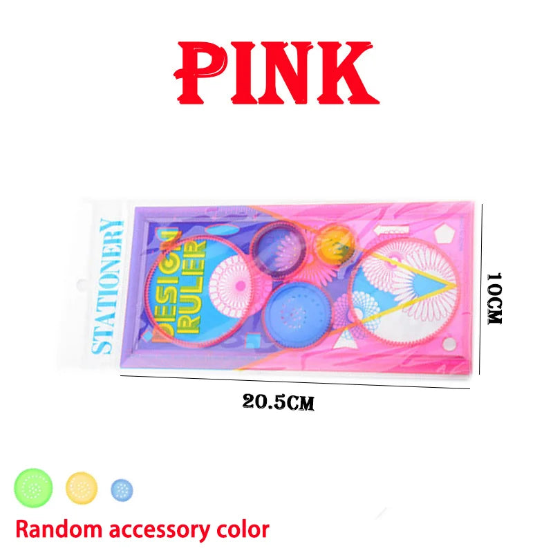 Fun Geometry Spirograph Drawing Stencils Set Painting Template Art Crafts Creative Kids Educational Toy Variety Ruler