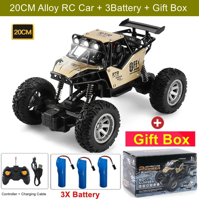 Off Road 4x4 Remote Control RC Cars 4WD 2WD Car Radio Buggy Truck Racing Drift with Led Lights Toys Gift for Boys Girls Children Kids