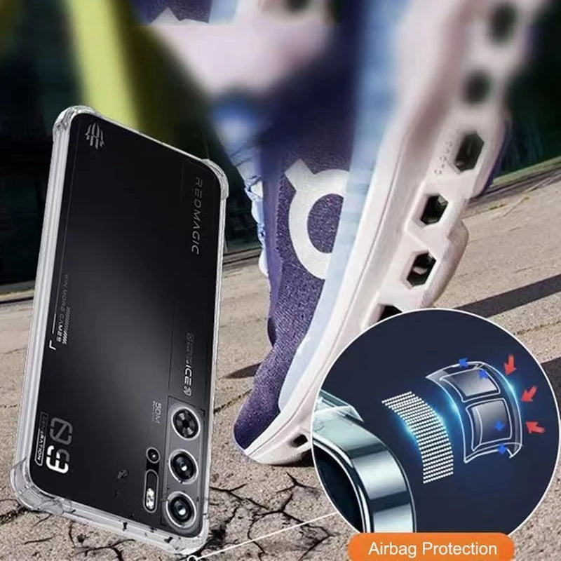 Durable Clear Soft Silicone Phone Case for ZTE Nubia Red Magic 10 Pro 9S 9 Pro Shockproof Protective Cover