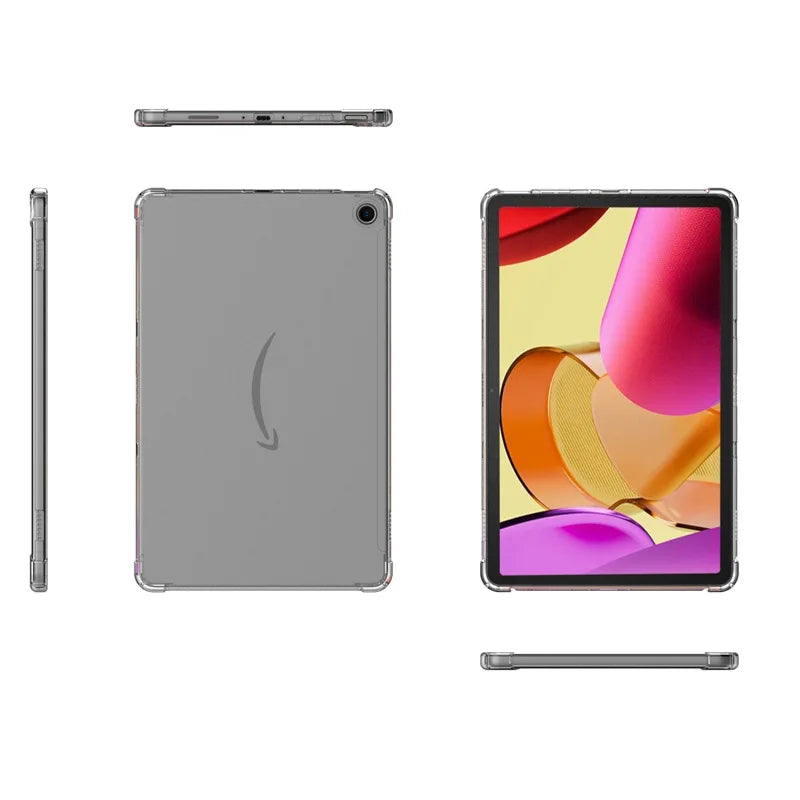 Protective Clear Soft Silicone Case for Amazon Fire Max 11 inch Transparent Slim Back and Edges Tablet Cover