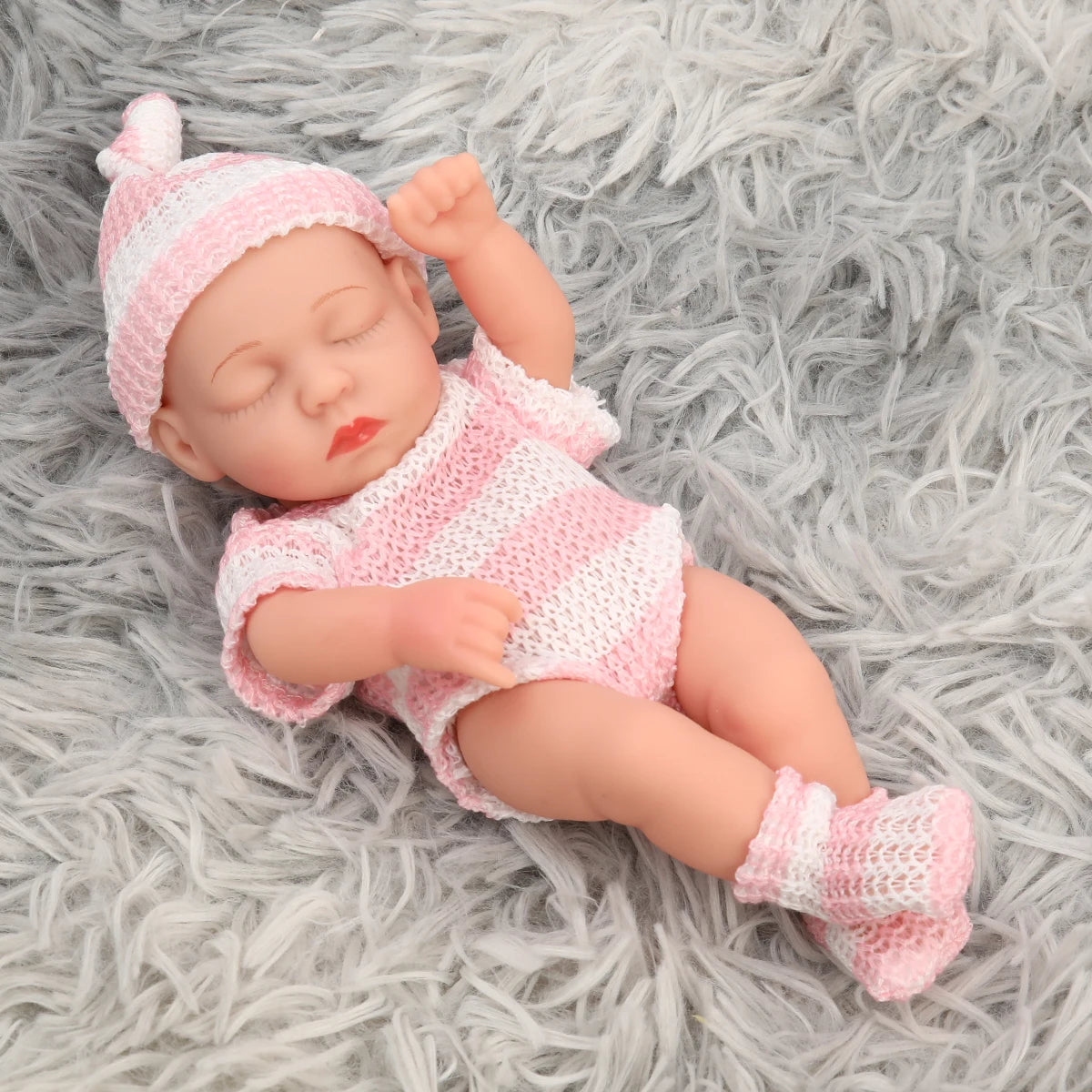 Cute Dress Up Silicone Baby Doll Toys Waterproof Vinyl Bebe Cute Mini Reborn Doll For Girls Birthday Great Gift 20cm