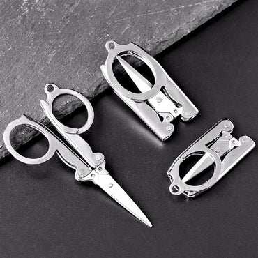 Portable Travel Mini Nail Clippers Trimmers Scissors Multifunctional Stainless Steel Clipper Trimmer Folding Small Scissors