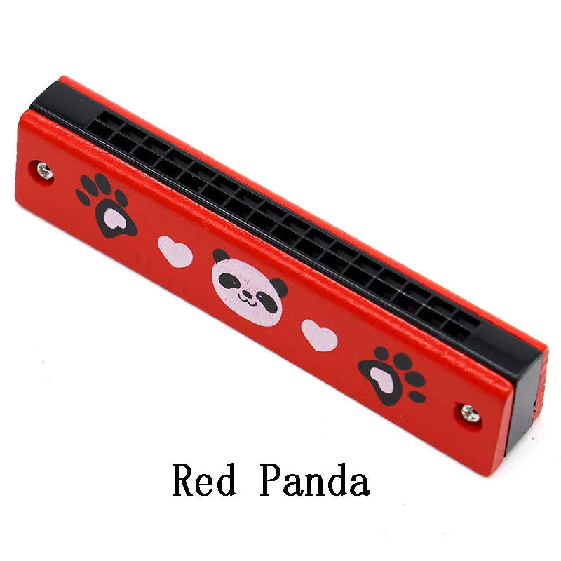 Colorful Wooden Harmonica Music Teaching Aids for Children Musical Instrument Toys Music Teaching Aids Puzzle Early Education Kindergarten Beginners